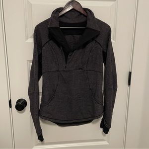 Lululemon Base Layer Running Herringbone 1/2 Zip Pullover Size 10